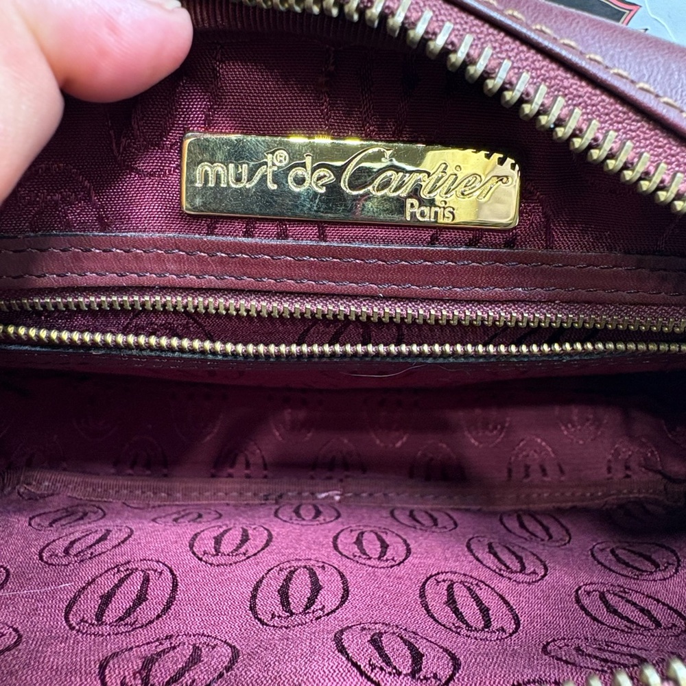 Cartier Burgundy Leather Crossbody Bag - Picture 9 of 16